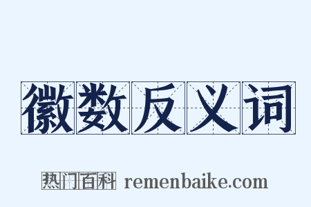 徽数反义词是什么意思的图片